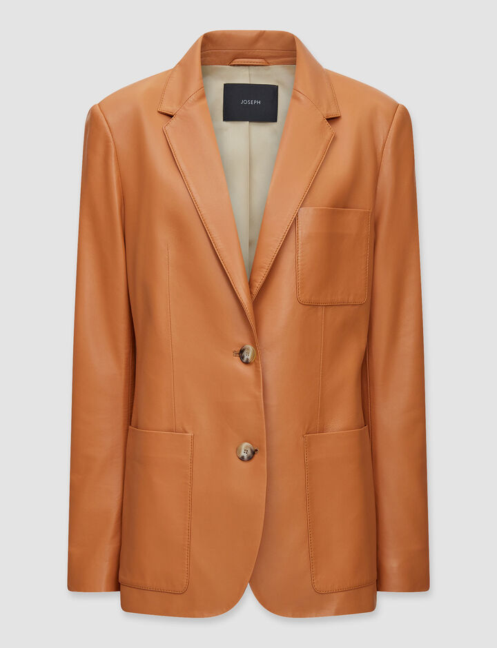 Joseph, Jacques-Jacket-Nappa Leather, in Caramel